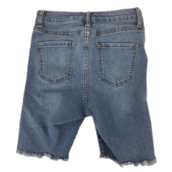 Fashion Nova Destroyed Denim Jean Bermuda Shorts - Picture 5 of 5